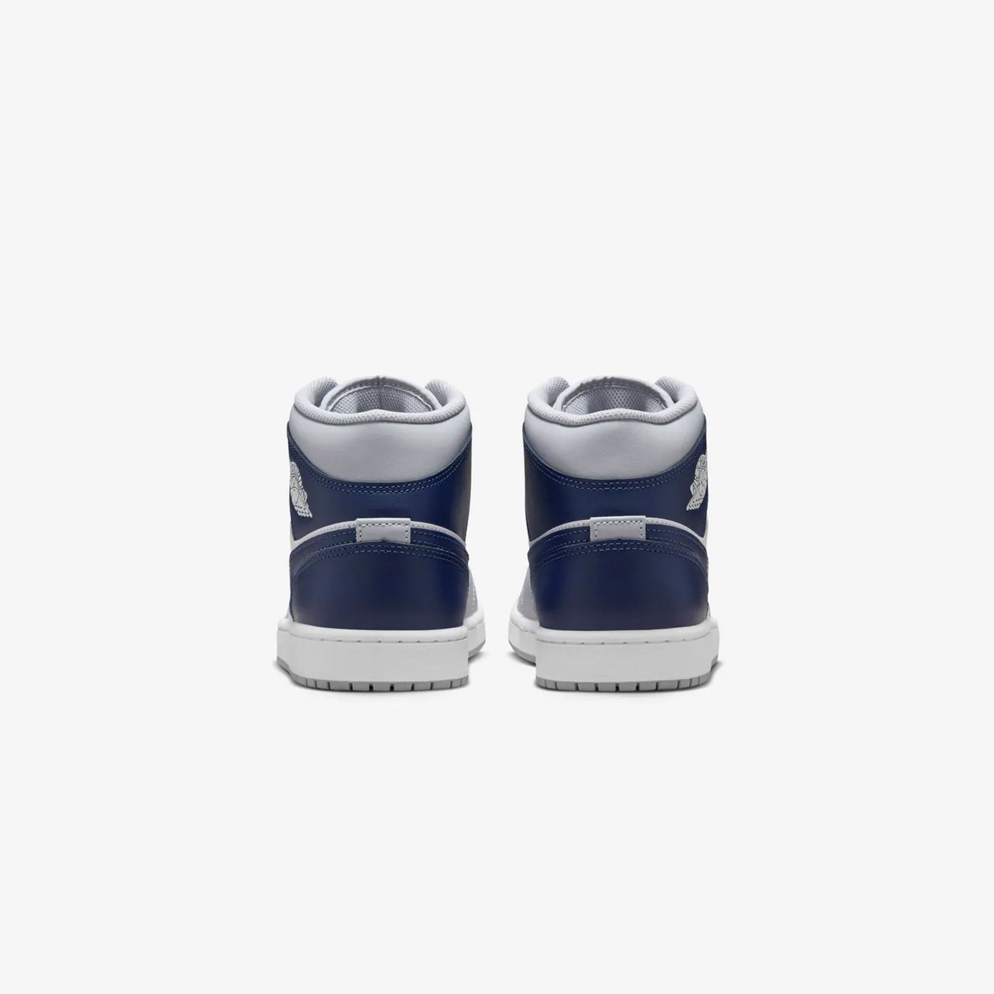 NIKE | AIR JORDAN 1 MID { WHITE/MIDNIGHT NAVY-WOLF GREY