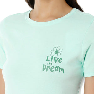 Scoop Neck Sleep Tee - Blue Light