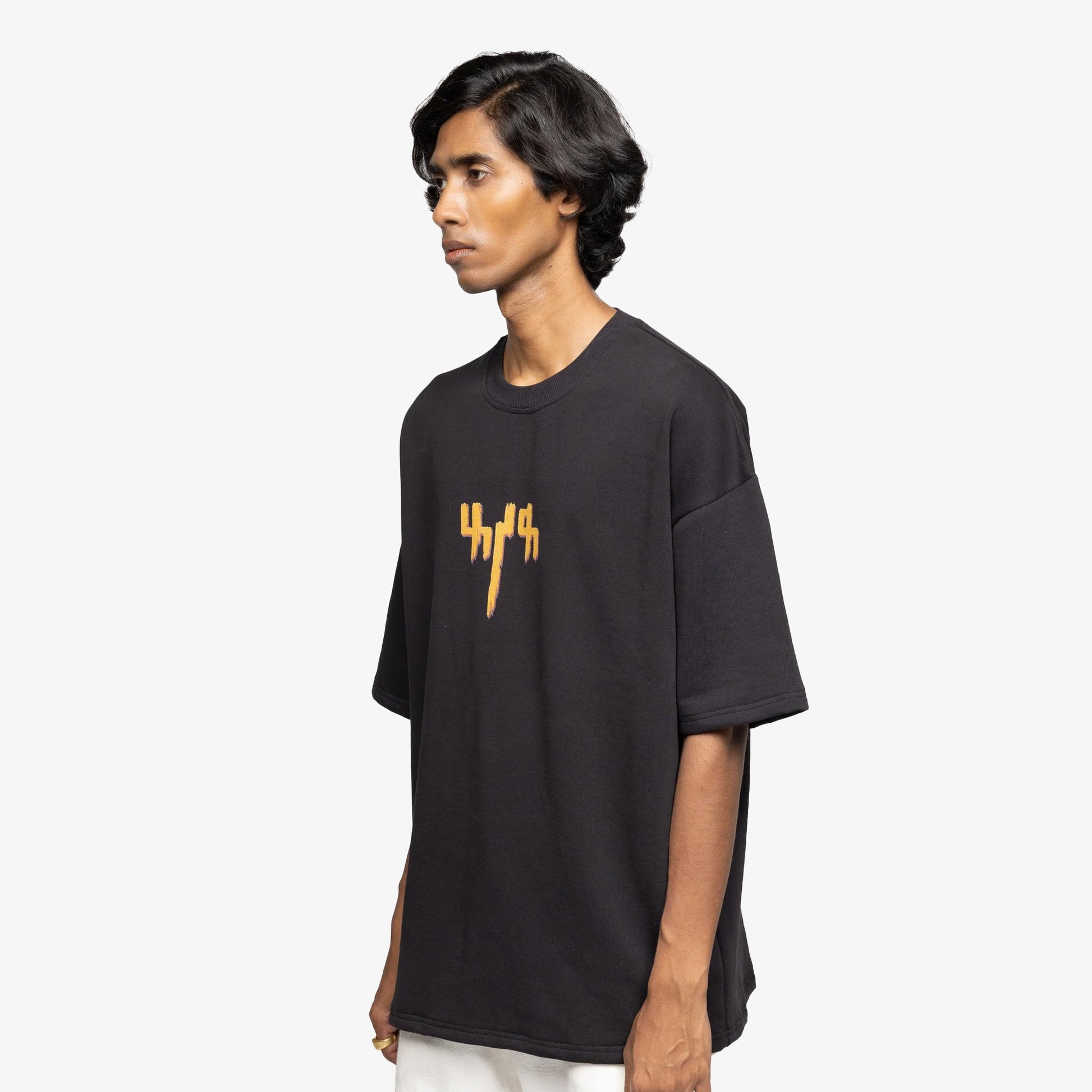 F A R A K | TAAZA KHABAR T-SHIRT { BLACK/BLACK