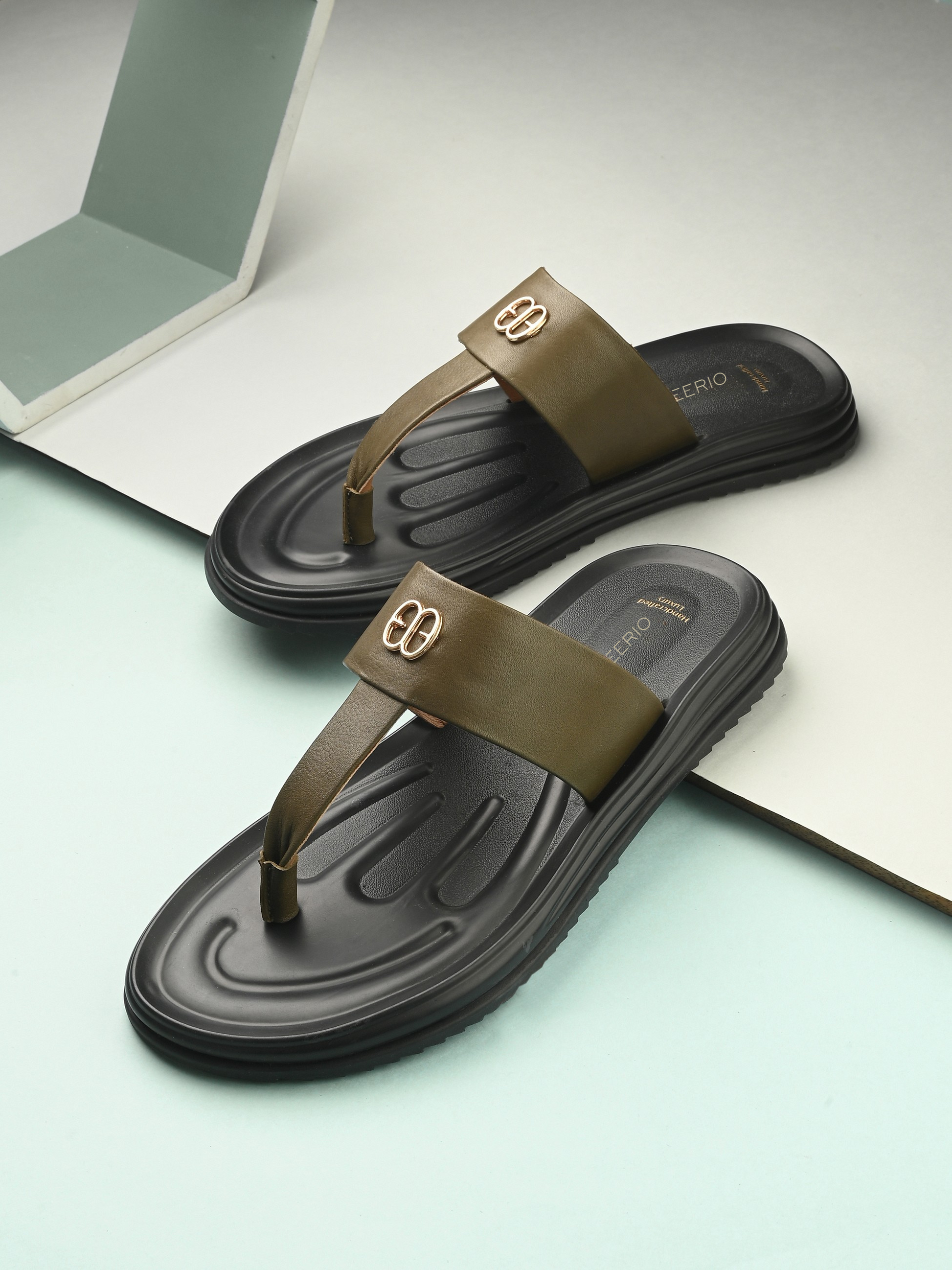 Comet Leather Slippers by Aspeerio