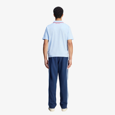 ADIDAS ORIGINALS | WALES BONNER SHORT SLEEVE POLO SHIRT { GLOW BLUE