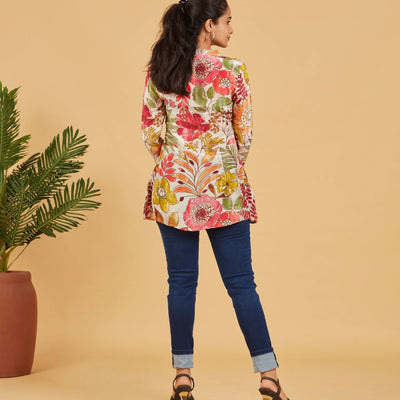 Multi Colour Floral Short Top