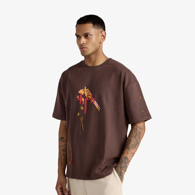 F A R A K | MEHBOOB' TEE { BROWN