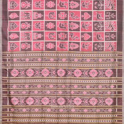 Pink Nabakothi Odisha Ikat Contemporary Designer Saree