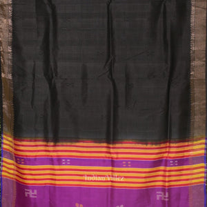 Mauve Dual Tone with Purple Handwoven Bishnupuri Silk Saree