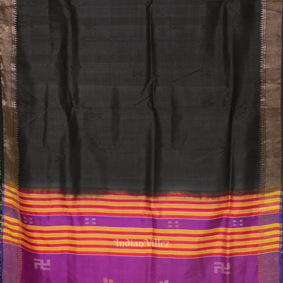 Mauve Dual Tone with Purple Handwoven Bishnupuri Silk Saree