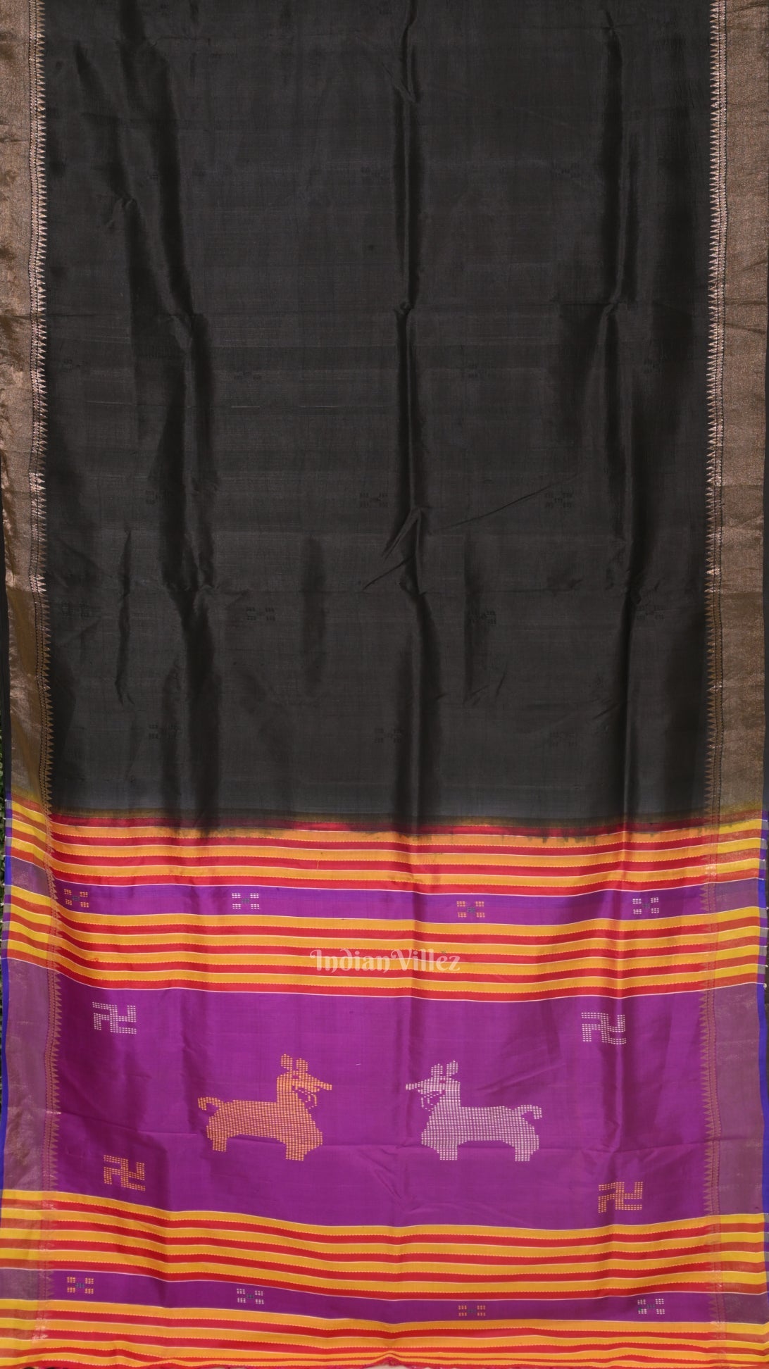 Mauve Dual Tone with Purple Handwoven Bishnupuri Silk Saree