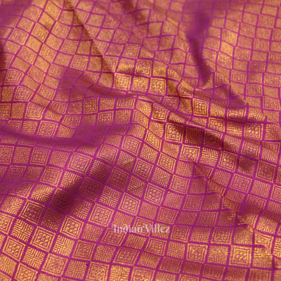 Magenta Doli Barat Theme at Border Pure Kanjivaram Silk Saree