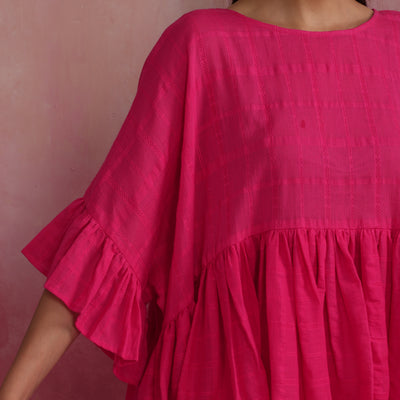 trueBrowns Pink Cotton Dobby Co-ord set
