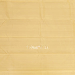 Light Orange With Peach Pure Kanjivaram Soft Silk Saree