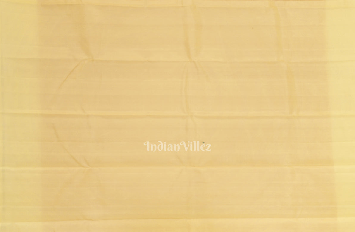 Light Orange With Peach Pure Kanjivaram Soft Silk Saree