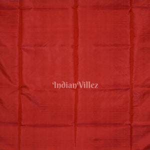 Ocean Blue Red Pure Bishnupuri Silk Saree