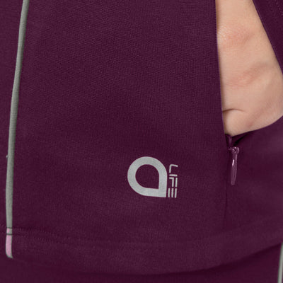 Flaunt Hoodie Full Sleeve Active Jacket - Blackberry Wine