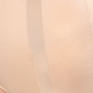 Solid Full Coverage High Rise Tummy Control Panty - Sandalwood