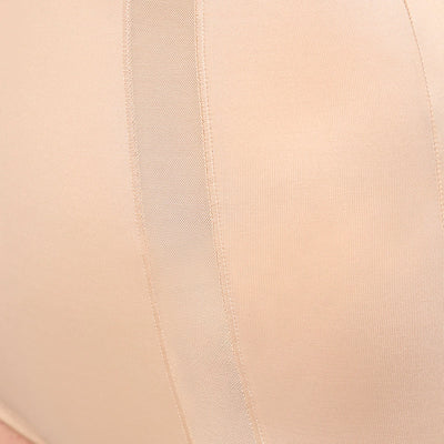 Solid Full Coverage High Rise Tummy Control Panty - Sandalwood