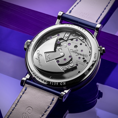 Breguet Tradition Silver & Grey Dial Blue 40 MM Watch for Men
