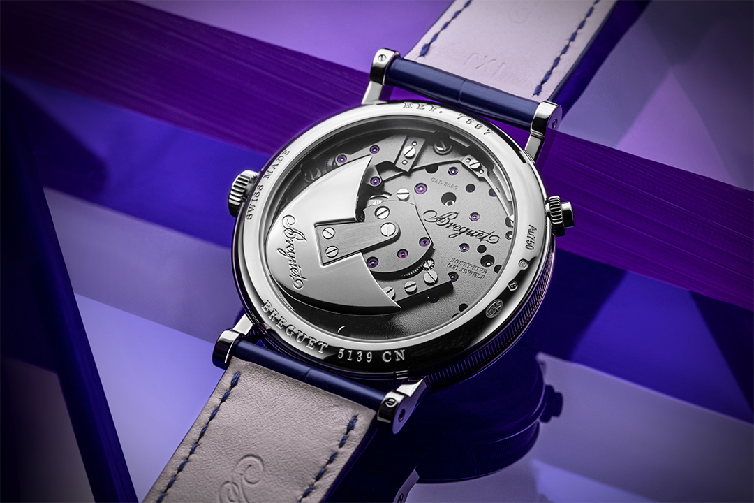 Breguet Tradition Silver & Grey Dial Blue 40 MM Watch for Men