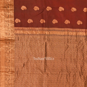 Black Maroon Pure Kanjivaram Silk Saree