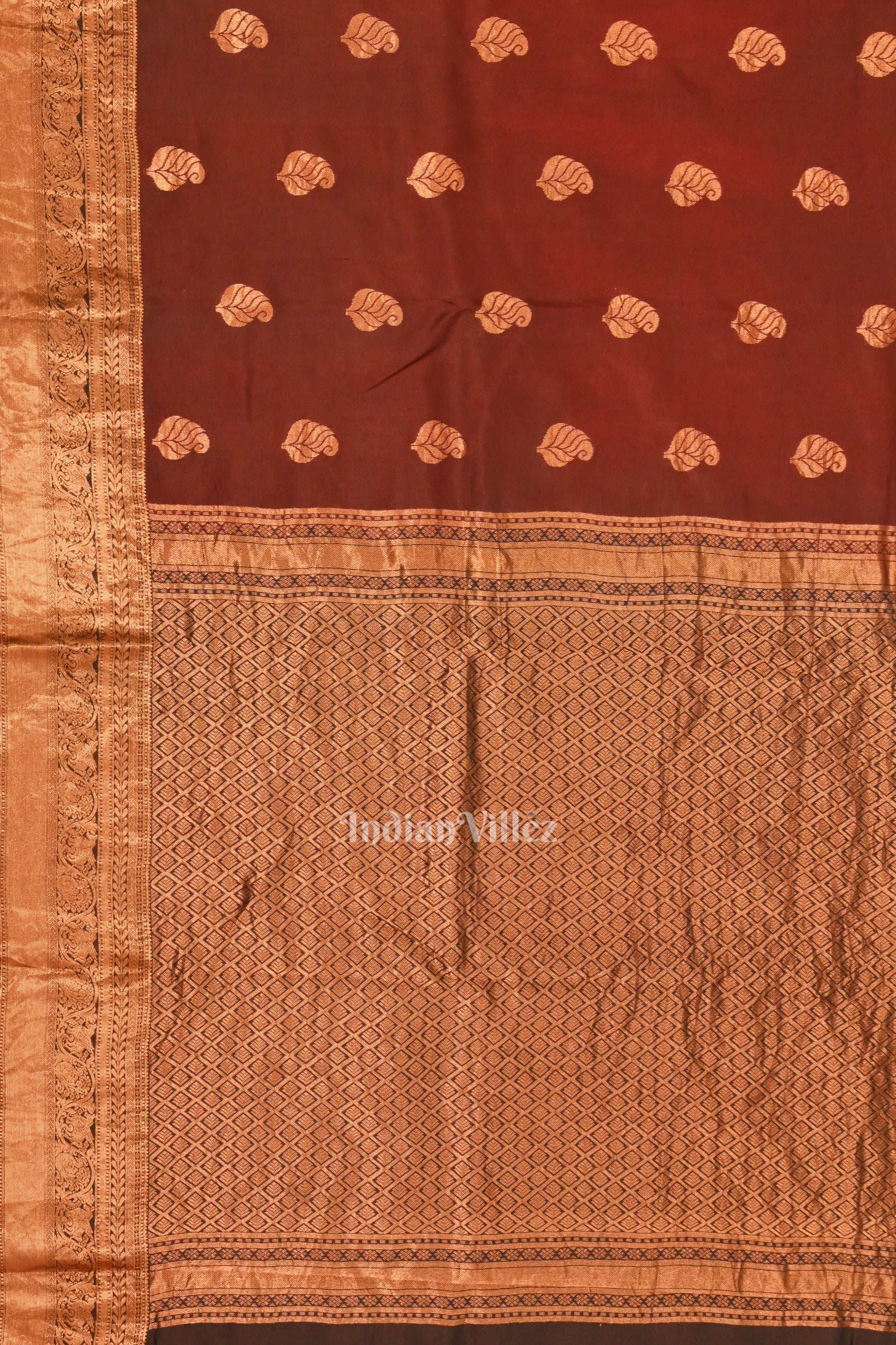 Black Maroon Pure Kanjivaram Silk Saree