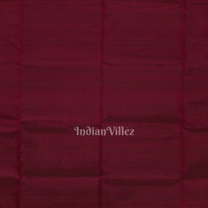 Deep Maroon Golden Floral Design Pure Kanjivaram Soft Silk Saree