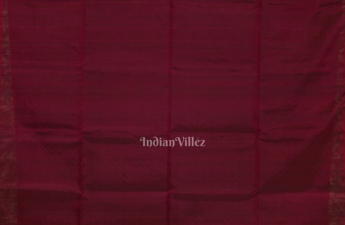 Deep Maroon Golden Floral Design Pure Kanjivaram Soft Silk Saree