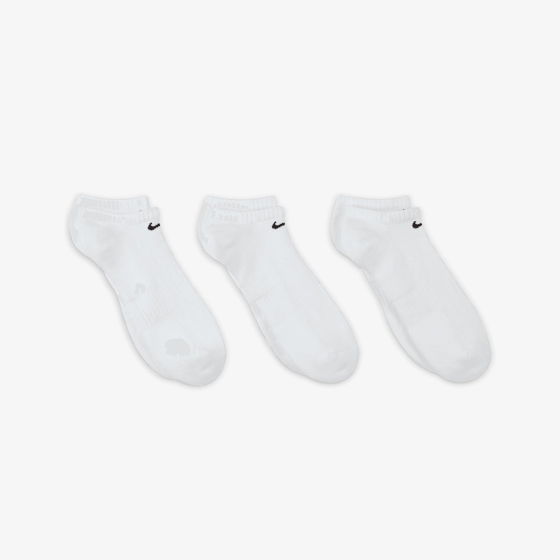 NIKE | EVERYDAY CUSHIONED TRAINING NO-SHOW SOCKS { WHITE/BLACK