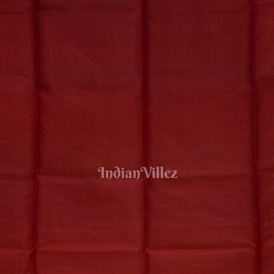 Red With Coffee Dual Tone Pure Bishnupuri  Silk Saree