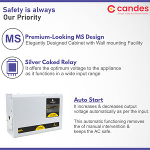 Crystal Stabilizers for Inverter/Split/Window AC upto 1.5 Ton 4KVA (150 V to 285 V)