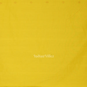 Yellow Butta Design Cotton Paithani Saree