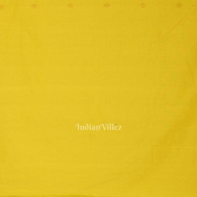 Yellow Butta Design Cotton Paithani Saree