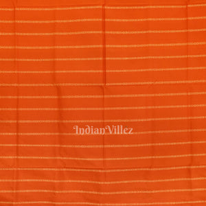 Black Orange Tribal Sambalpuri Ikat Bomkai Silk Saree