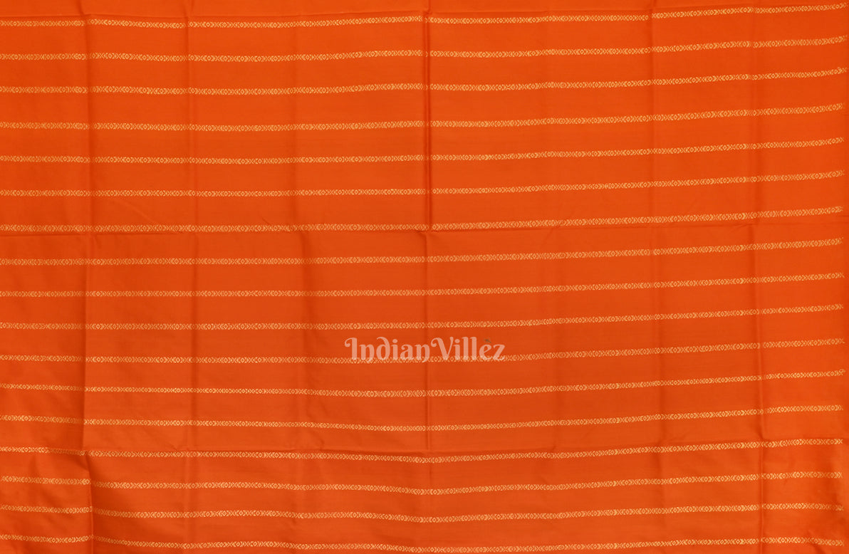 Black Orange Tribal Sambalpuri Ikat Bomkai Silk Saree