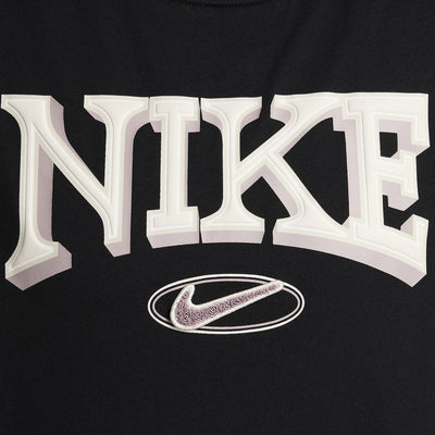 NIKE | LOOSE SHORT-SLEEVE CROPPED T-SHIRT { BLACK