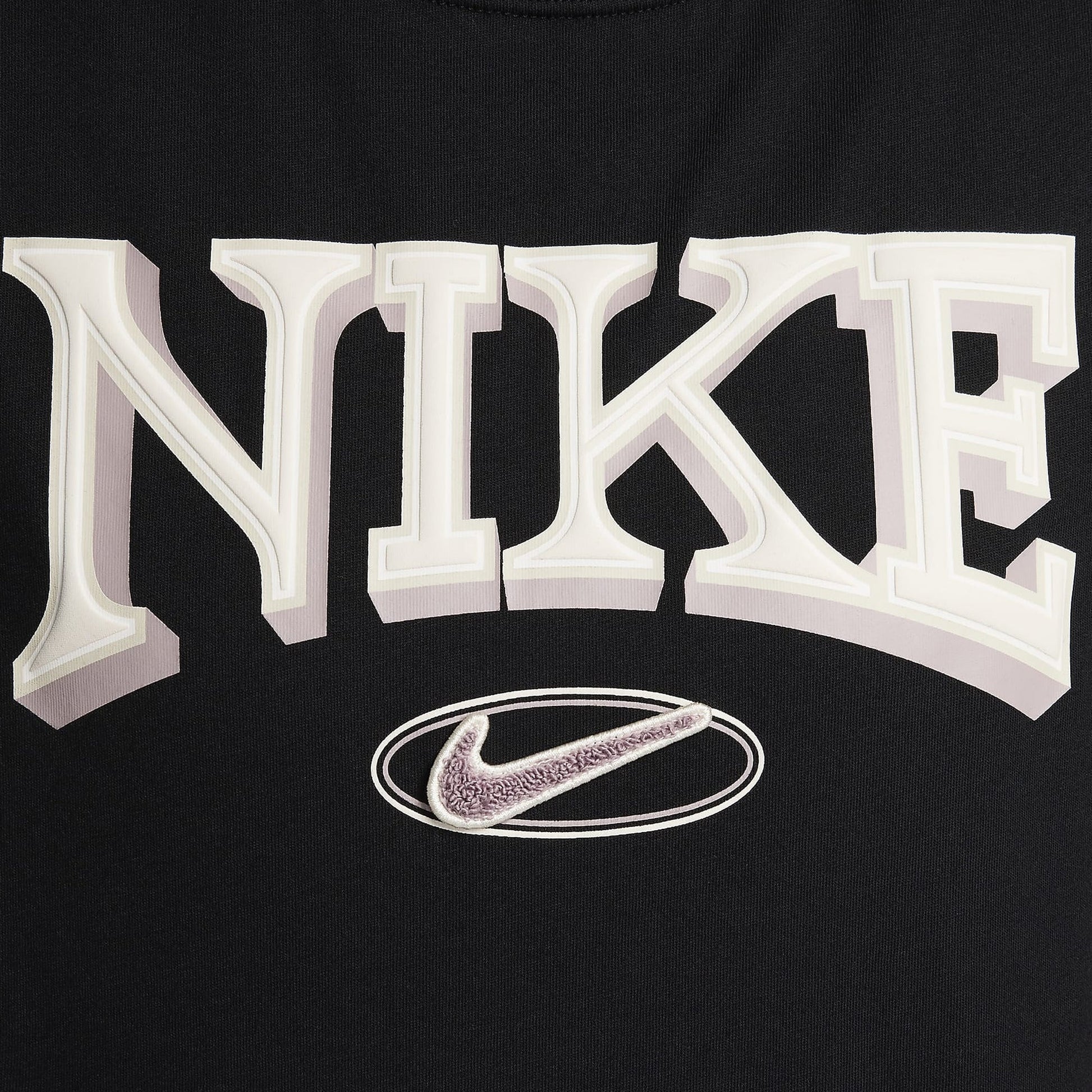 NIKE | LOOSE SHORT-SLEEVE CROPPED T-SHIRT { BLACK