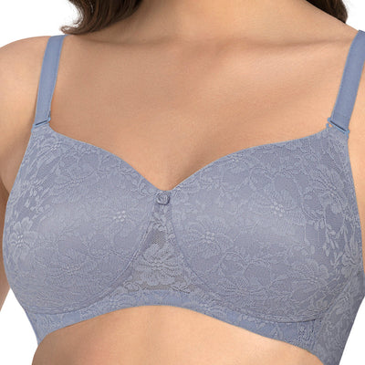 Floral Romance Padded Non-wired Lace Bra - Tempest Lace