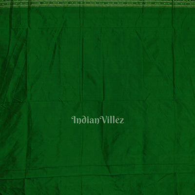 Rani Pink with Green Sambalpuri Silk Saree