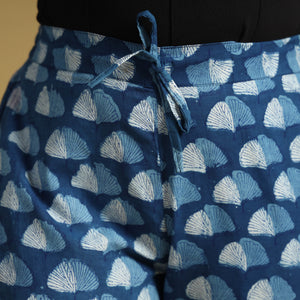 Blue - Dabu Block Printing Cotton Pant