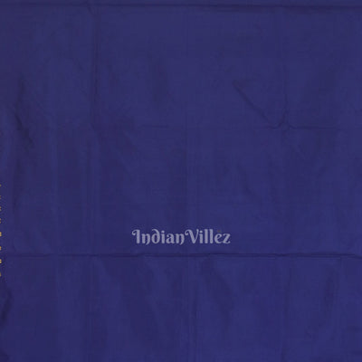 Blue Tribal Theme Hand-Painted Pattachitra Saree