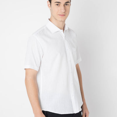 Cotton Linen Half Sleeve Shirt