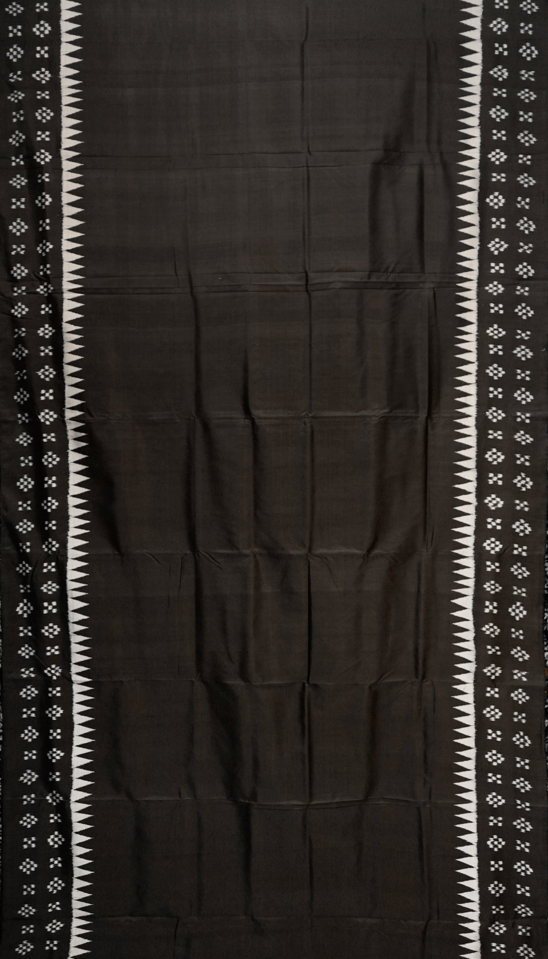 Black Pasapali Border Odisha Ikat Contemporary Silk Saree
