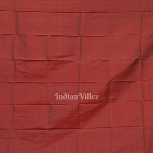 Varnish Red Dali Theme Odisha Ikat Contemporary Silk Saree