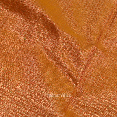 Mustard Yellow Pure Kanjivaram Silk Saree
