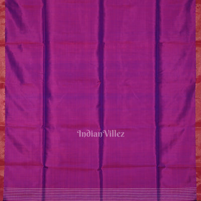Light Blue Pink Bishnupuri Silk Saree with Budha Tissue Anchal