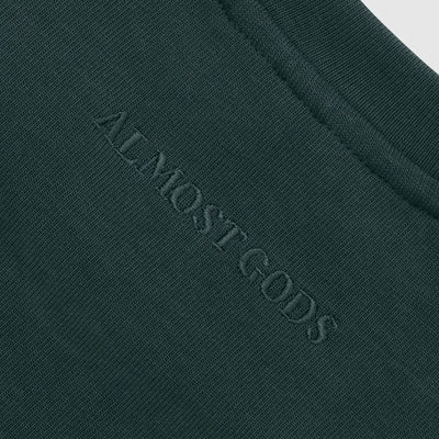 ALMOST GODS | ALPHA CROSS EMBROIDERED TEE { GREEN