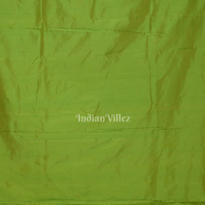 Exclusive Parrot Green Pink Butti Paithani Silk Saree