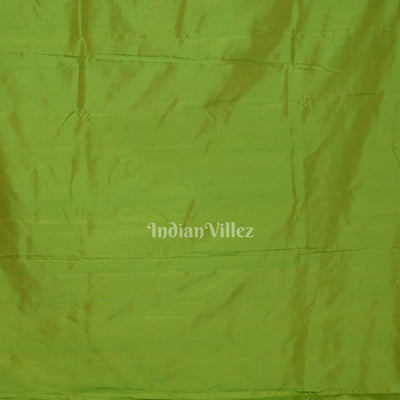 Exclusive Parrot Green Pink Butti Paithani Silk Saree