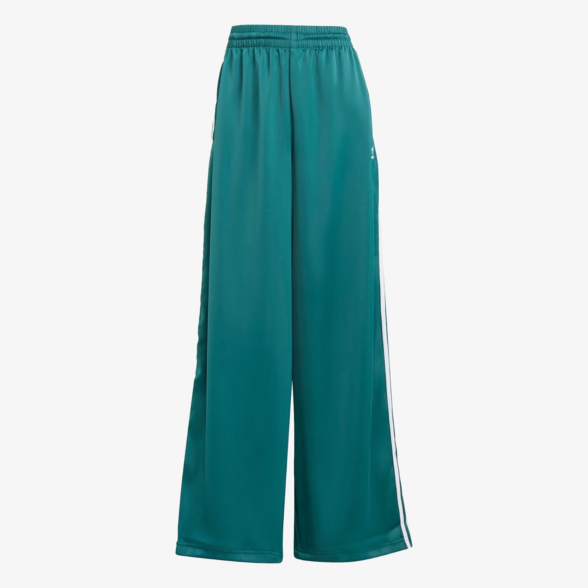 Adidas Originals | SATIN WIDE LEG TRACK PANTS  { GREEN