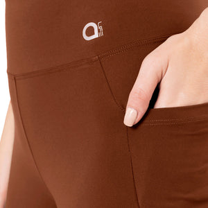 Flaunt Flared High Rise Travel Pants - Potting Soil