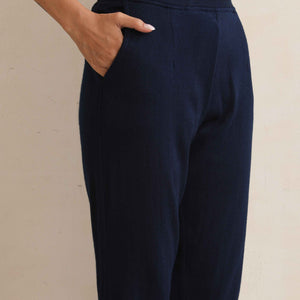 trueBrowns Navy Woollen Pants