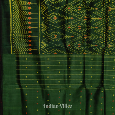 Green Yellow Designer Odisha Ikat Contemporary Silk Saree